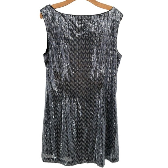 White House Black Market Sleeveless Sequin sheath Dress womens size XL - Picture 9 of 11